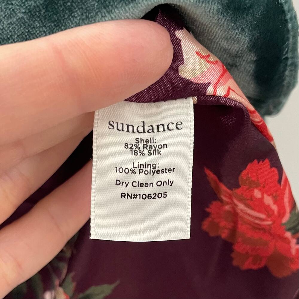 NWOT Sundance Beau Blazer Emerald Green Velvet 2 - Picture 6 of 7